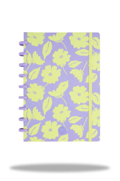 Ringbuch B5 kariert,FLORES LILA