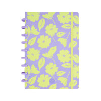 Ringbuch B5 kariert FLORES LILA