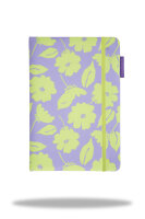 Notizbuch A5 liniert,  FLORES LILA