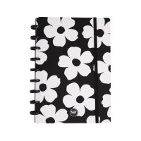 Ringbuch B5 kariert FLORES JASMINE