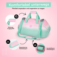 McNeill Sporttasche Gradient Strawberry – farbenfrohe Tasche mit Nassfach für Kinder & Jugendliche