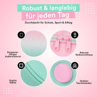 McNeill Sporttasche Gradient Strawberry – farbenfrohe Tasche mit Nassfach für Kinder & Jugendliche
