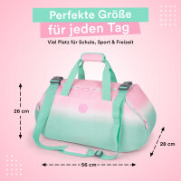 McNeill Sporttasche Gradient Strawberry – farbenfrohe Tasche mit Nassfach für Kinder & Jugendliche