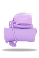 Wasserflasche PUMP SILICONE 600ML Powder purple