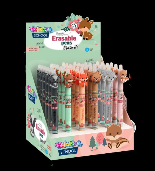 radierbare Stifte kleine Füchse Display 36 Stück