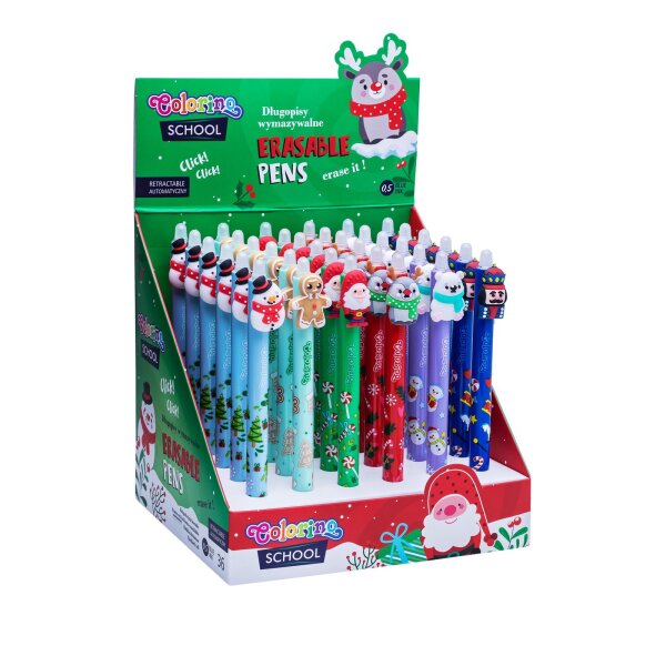 radierbare Stifte "Weihnachten" Display 36 Stück