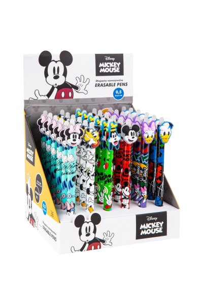 radierbare Stifte Mickey, bl. Tinte, Displ.36 St.