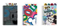Spiral-Notizbuch A5 mit Kopfteilern Mickey Maus