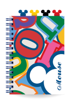 Spiral-Notizbuch A5 mit Kopfteilern Mickey Maus