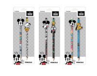 Mickey M.Bleistift HB m. Radiergummikp, mix 3 des. VE 12
