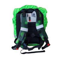 Regenhaube mit reflektierendem Logo grün