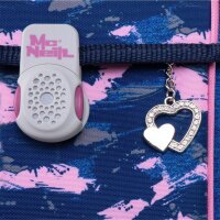 Motivanhänger zu DENIM, 2 silberne Herzen