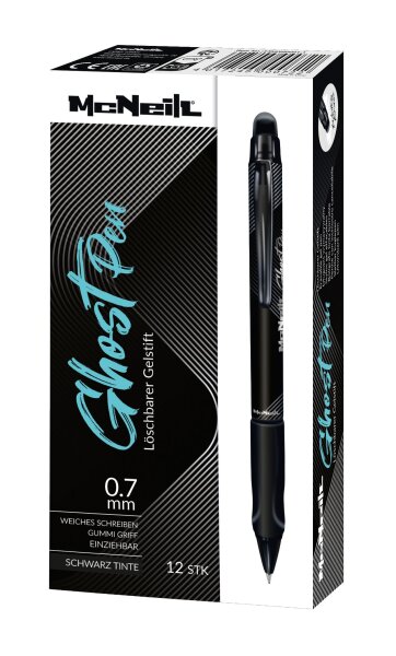 Ghost Pen radierbar, Box-12 St, schwarz