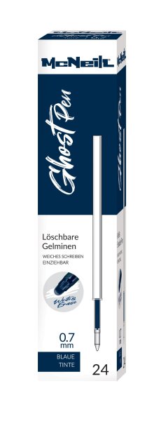 Ghost Pen radierbar, Ersatzmine , 24 St., blau