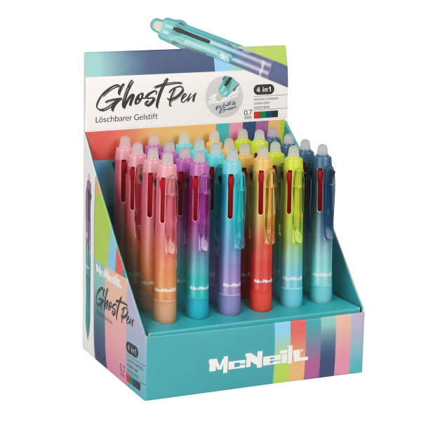 Ghost Pen radierbar, Multicolor, Displ.VE 24, Pastel