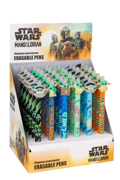 radierbare Stifte, Display 36 Stück, Mandalorian
