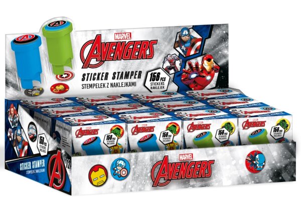 Disney Sticker Stamper Avengers 12 St. Display