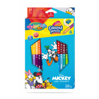 CL Mickey Dreikant-Farbstift: 12 St./24 Farben