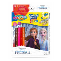 CL Frozen II JUMBO Dreikant-Buntstifte 12 Farben