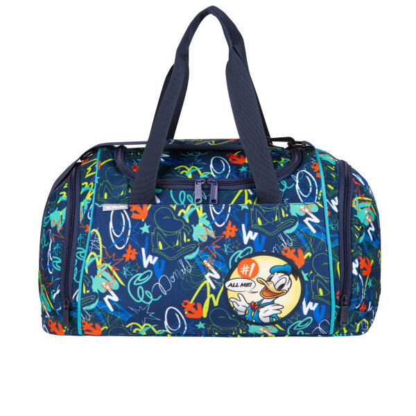 Disney Donald Duck Sporttasche – geräumige Tasche für Schule, Sport & Freizeit mit Nassfach