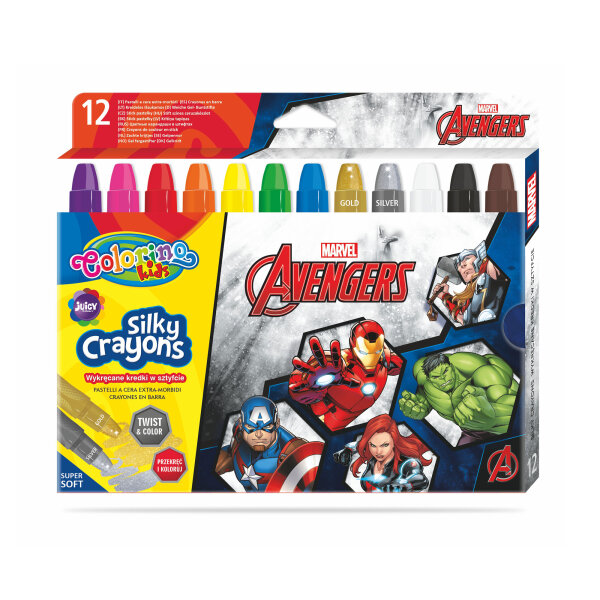 CL Marvel Avengers Gedrehte Seidenmalkreide 12 Fb.