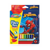 CL Marvel Spider-Man Kegelf. Fasermalstifte 12 Fb.