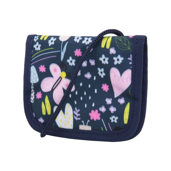 McNeill Brustbeutel IN THE GARDEN – Kinderbrustbeutel mit Klarsichtfenster für Geld, Fahrkarte und Ausweis