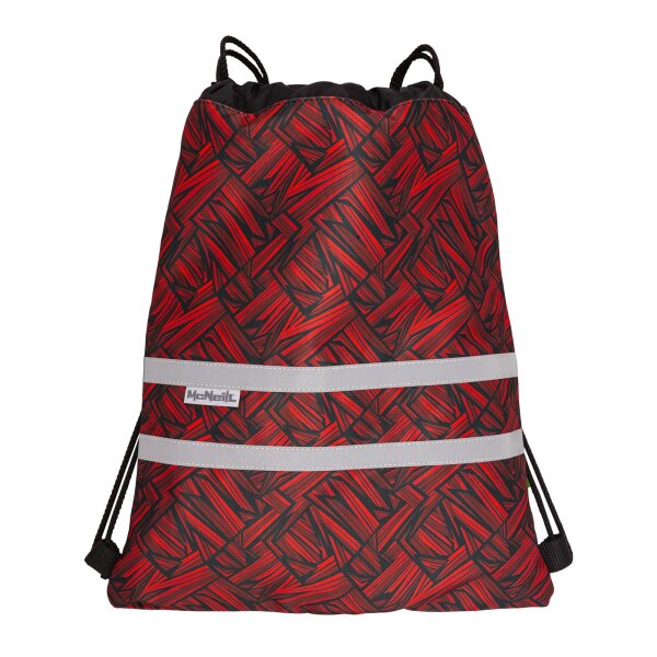 McNeill Turnbeutel– Sportbeutel Zack mit Nassfach & reflektierenden Streifen