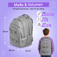 Schulrucksack MILO grau