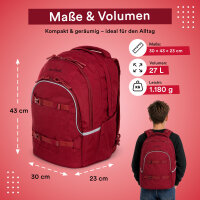 Schulrucksack MILO burgundy