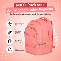 Schulrucksack MILO pink