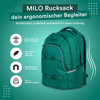 Schulrucksack MILO grün
