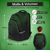 Schulrucksack MILO Grass