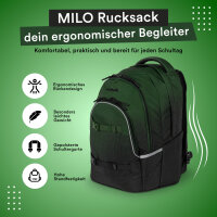 Schulrucksack MILO Grass
