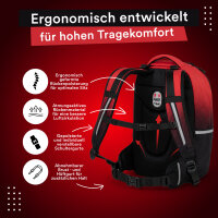 Schulrucksack MILO Cranberry