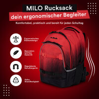 Schulrucksack MILO Cranberry
