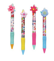 radierbarer Gel-Stift "Flowers" Displ. 36 Stk