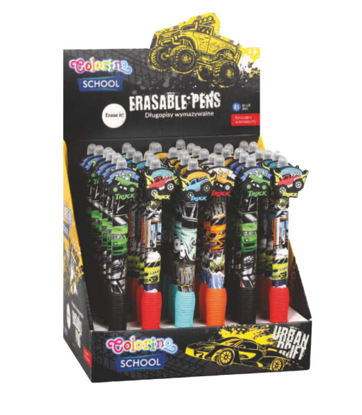 radierbarer Gel-Stift "Cars" Display 36