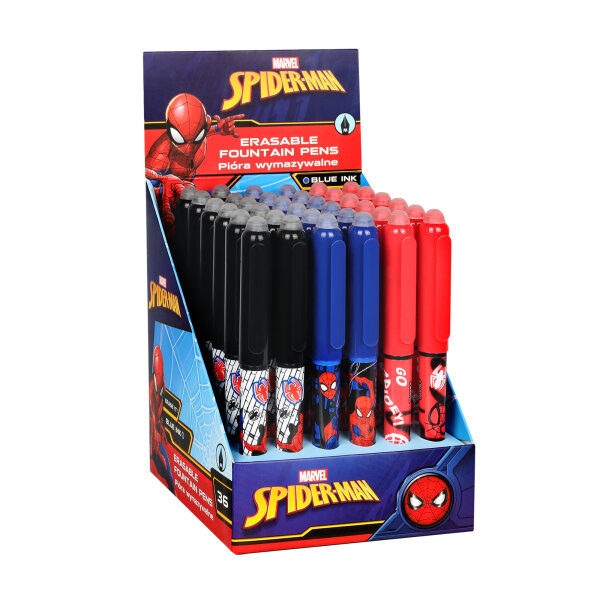 radierbare Füllhalter "Spider-Man" Displ.36 St.
