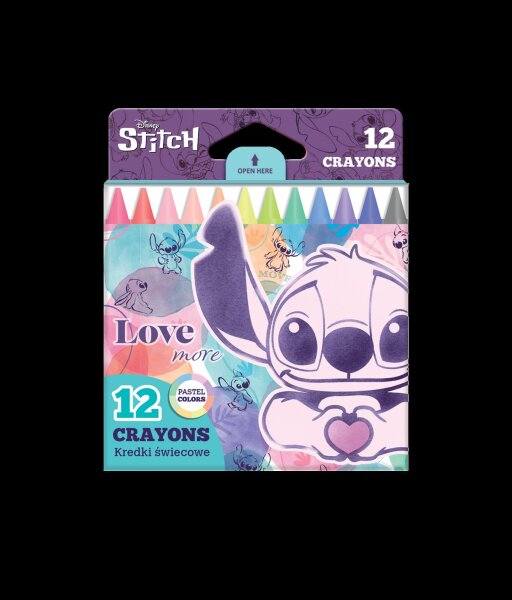 Wachsmaler: 12 St. Pastell-Wachsmalstifte Stitch