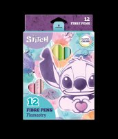 Fasermaler: 12 St. Pastell-Filzstifte Stitch