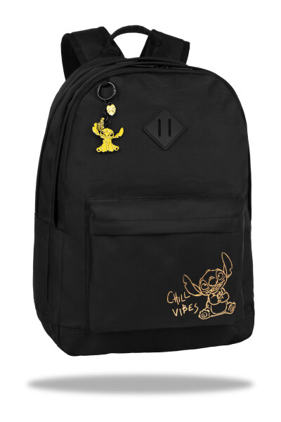 CoolPack Disney Stitch Scout 17 in Schwarz-Gold – Schulrucksack mit 2 Hauptfächern & Polsterung