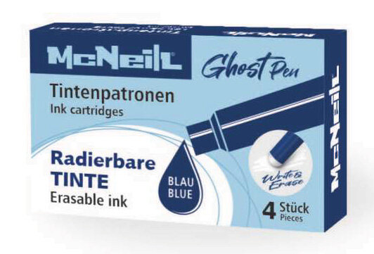 Ghost Pen Patronen radierbar, Box-4 St., VE 24, bl