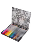 Runde Buntstifte 24er Metallbox BLACK VE12