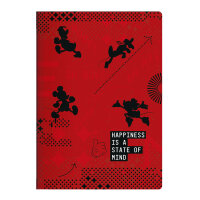 Notizbuch A4, grauer Farbliniendruck Mickey Mouse VE6