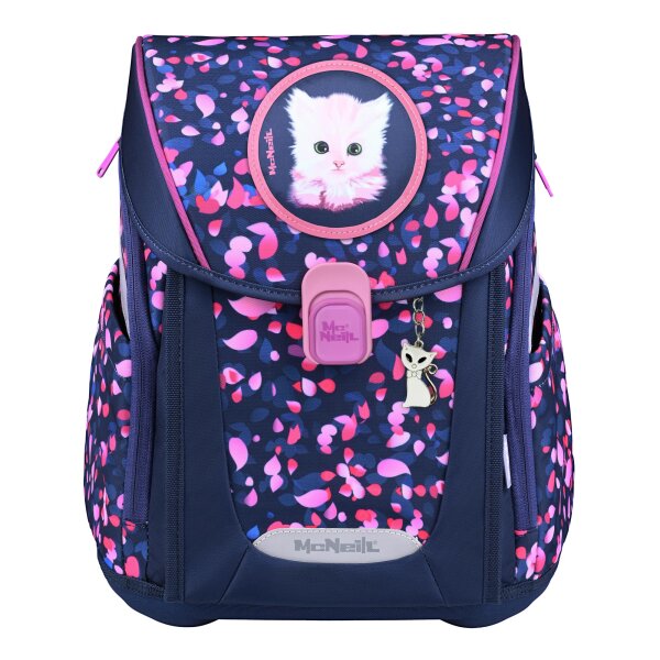 McNeill Primo Dream Schulranzen Mädchen – 9-teiliges Set mit Brotdose, Trinkflasche & Tier-McAddys