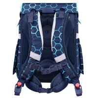 McNeill Primo Xagon Schulranzen Jungen – 9-teiliges Set mit Polizei- & Fantasie-Motiv, Brotdose & Trinkflasche