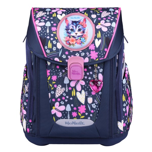 McNeill Primo Zack Schulranzen Mädchen – 9-teiliges Set mit Brotdose, Trinkflasche & Action-McAddys