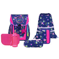 McNeill Primo Stars Schulranzen Mädchen – 9-teiliges Set mit Brotdose, Trinkflasche & McAddys