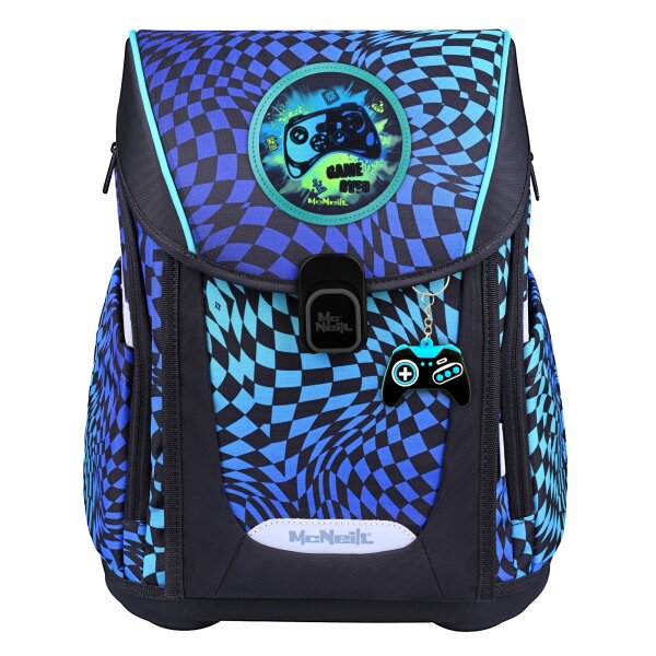 McNeill Primo Gamer Schulranzen Jungen – 9-teiliges Set mit Brotdose, Trinkflasche & McAddys